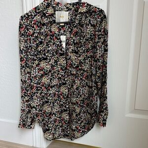 Maeve Floral Blouse - Black Multi